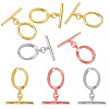 5Pcs Oval Brass Toggle Clasps KK-TADJ0001-24-1