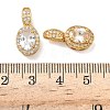 Brass Micro Pave Clear Cubic Zirconia Pendants KK-H526-16G-3