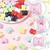 40Pcs UV Plating Opaque Acrylic Beads OACR-FS0002-28-2