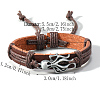 PU Leather Cord Adjustable Bracelets PW-WG4162A-01-2