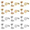 Unicraftale 40Pcs 2 Colors 304 Stainless Steel Stud Earring Findings STAS-UN0056-08-1