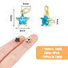 DICOSMETIC 28PCS 7Colors Brass Cubic Zirconia Charms KK-DC0003-71-2