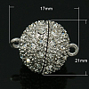Alloy Magnetic Clasps with Loops RB-D021-P-1