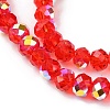Electroplate Transparent Glass Beads Strands EGLA-A046-01A-01-3