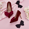   2 Pairs 2 Colors Detachable Bowknot Polyester Ribbon Shoe Decoration AJEW-PH0003-84-5