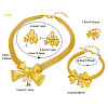 Alloy Pendant Necklaces & Stud Earrings & Bangles & Rings Sets FS-WGECFB6-01-5