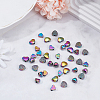 SUPERFINDINGS 40Pcs 4 Style Rack Plating Rainbow Color Alloy Beads FIND-FH0004-34-4