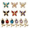 24Pcs 12 Style Glass Rhinestone Pendants FIND-TA0003-03-2