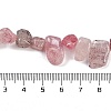 Natural Strawberry Quartz Nuggets Beads Strands G-B125-A20-01-4