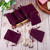20Pcs Rectangle Velvet Drawstring Pouches TP-TA0001-04E-6