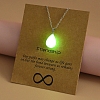 Synthetic Luminous Stone Pendant Necklaces PW-WG52562-04-1