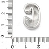 Brass Initial Beads KK-B167-27P-01C-3