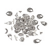  Jewelry 72Pcs 12 Style Tibetan Style Alloy Chandelier Components Links TIBE-PJ0001-01-13