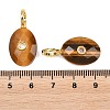 Natural Tiger Eye Pendants G-F837-05C-3
