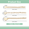 30Pcs 3 Styles 304 Stainless Steel Chain Extender STAS-DC0016-78G-2