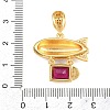 Brass Micro Pave Cubic Zirconia Pendants CU-CBAB3AD-05G-03-3