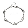 304 Stainless Steel Twited Rope Link Chain Bracelets for Women BJEW-A160-06P-4