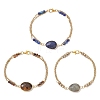 3Pcs Natural & Synthetic Gemstone Beads Multi-strand Bracelets BJEW-JB12122-2