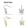 12Pcs 2 Colors Brass Micro Pave Clear Cubic Zirconia Earring Hooks sgZIRC-SZ0003-13-2