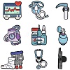 8Pcs 8 Styles Medical Theme Enamel Pins JEWB-CJ0003-62-1