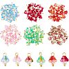 CHGCRAFT 120Pcs 6 Colors Electroplate Glass Charms FIND-CA0005-92-1