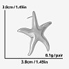 Stylish 304 Stainless Steel Starfish Stud Earrings UL8243-1-1