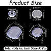 SOFPLATE 120Pcs 4 Style Silicone Clip on Earring Pads FIND-SP0001-01-2