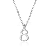 Stainless Steel Number 8 Pendant Necklaces for Women GN8119-2-1