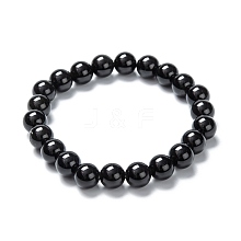 Natural Obsidian Stretch Beaded Bracelets G-A185-01A