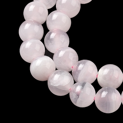 Natural Pink Calcite Beads Strands G-Z103-A01-8mm-1
