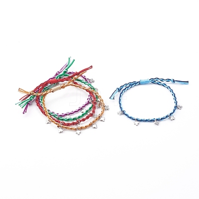 Adjustable Nylon Thread Braided Bead Bracelets BJEW-JB06058-1