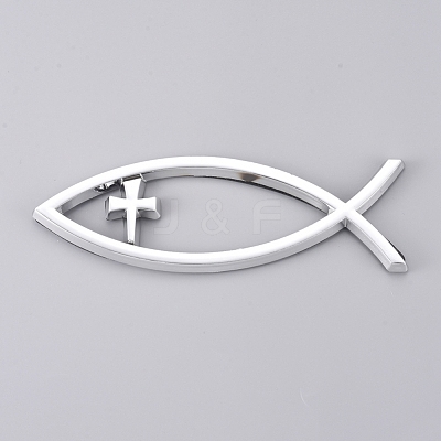 Waterproof ABS Plastic Jesus Fish Decal Sticker RB-WH0002-07-1