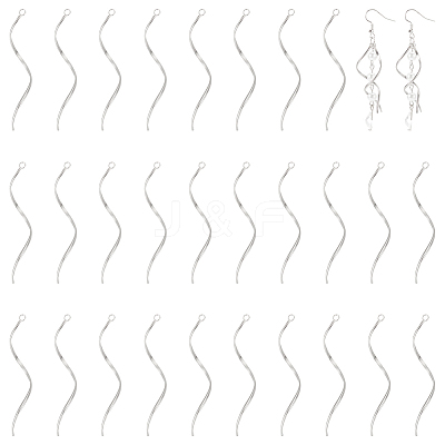 40Pcs 304 Stainless Steel Pendants STAS-UN0060-38-1