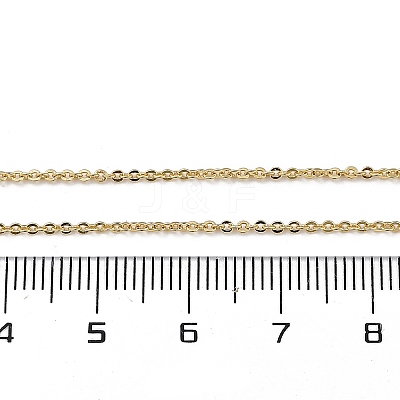 1.4mm Rack Plating Brass Cable Chain Necklaces for Women Men MAK-L044-23G-1