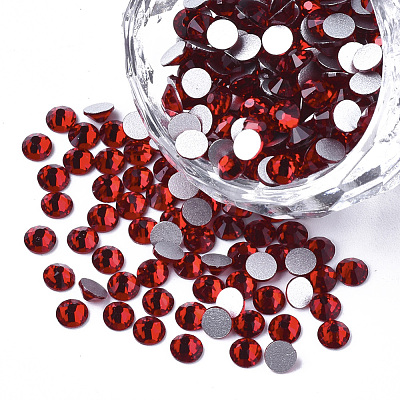 Glass Flat Back Rhinestone Cabochons RGLA-S002-16SS-28-1