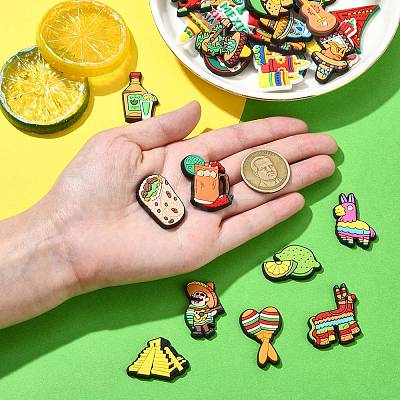 60Pcs 30 Styles PVC Cabochons KY-CJ0002-09B-1