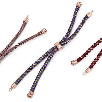 Adjustable Nylon Cord Slider Bracelet Making MAK-F026-A-RG-1