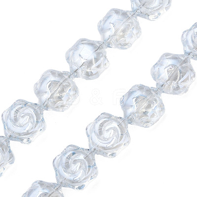 Electroplate Glass Beads Strands EGLA-N008-018-C01-1