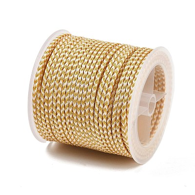 11M Polyester Braided Cord with Cotton Core & Metallic Thread OCOR-Z006-01-07-1