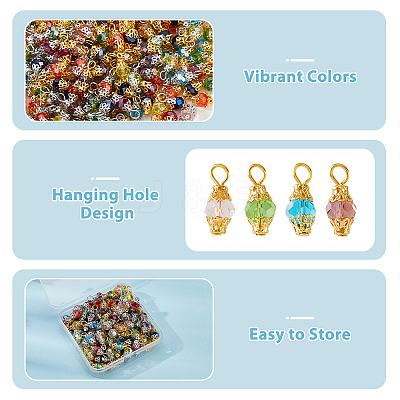 Electroplate Glass Pendants GLAA-HS0001-06-1