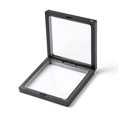 Square Transparent PE Thin Film Suspension Jewelry Display Box CON-YW0001-37-1