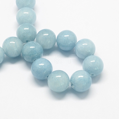 Natural Dyed Yellow Jade Gemstone Bead Strands G-R271-6mm-YXS18-1