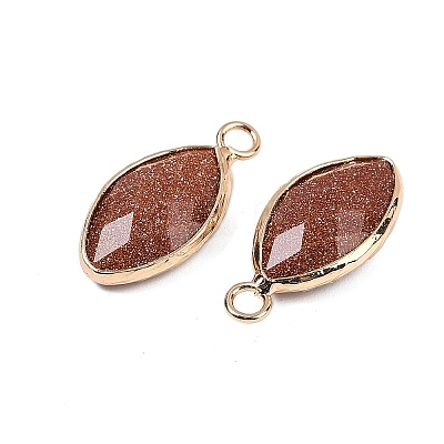 Synthetic Goldstone Faceted Pendants G-G193-01G-12-1