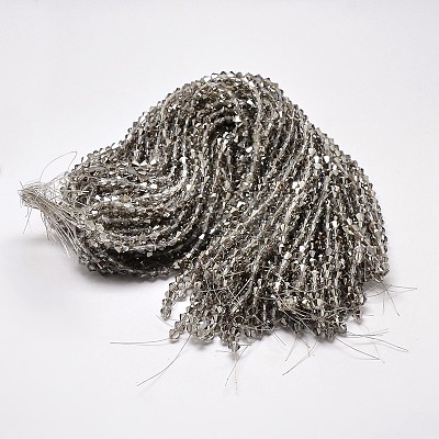 Imitate Austrian Crystal Bicone Glass Beads Strands GLAA-F029-6x6mm-07-1