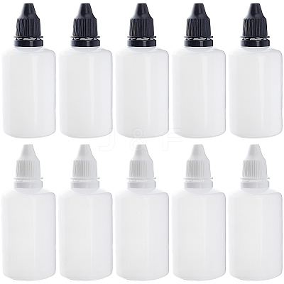 10Pcs 2 Styles PE Plastic Refillable Bottles AJEW-GF0013-39A-1