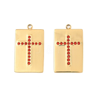 304 Stainless Steel Rhinestone Pendants RB-CBADC81-13G-02-1