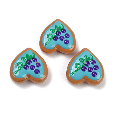 Handmade Heart Lampwork Beads Strands LAMP-P069-04A-03-1