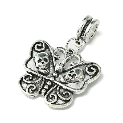 Halloween Tibetan Style Alloy European Dangle Charms PALLOY-JF00007-1