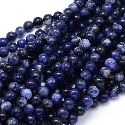Round Natural Sodalite Beads Strands LS-G-F222-39-6mm-1