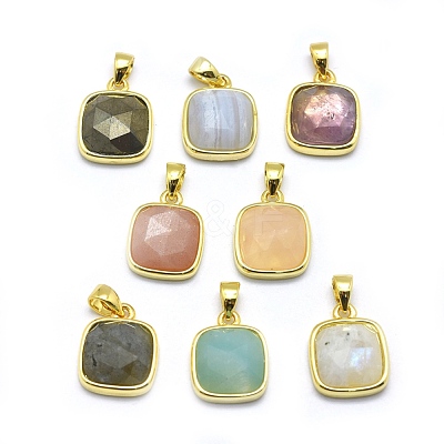 Natural Mixed Stone Pendants G-O176K-G-1